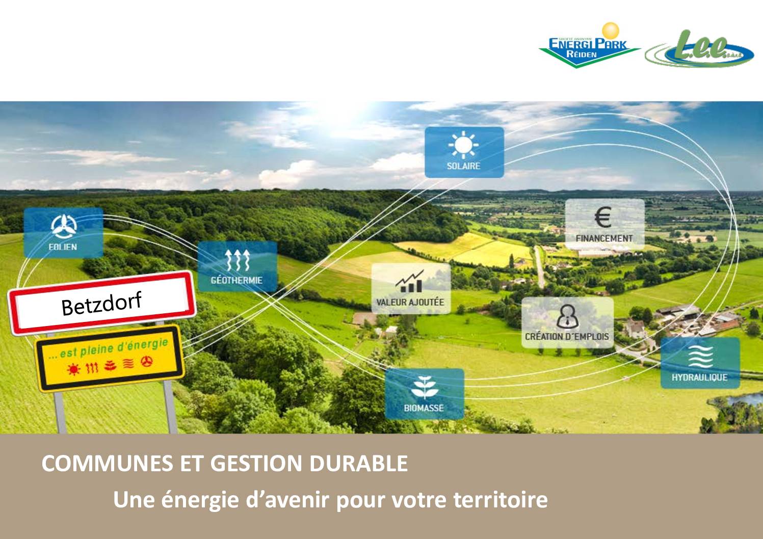 Présentation Communes et gestion durable - une éngerie d'avenir pour votre territoire de l'Energiepark Réiden